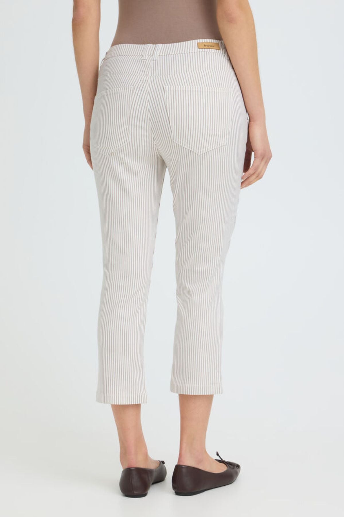 FRANSA Ena Tessa Cropped Striped Pants