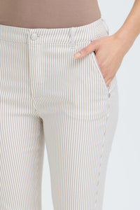 FRANSA Ena Tessa Cropped Striped Pants