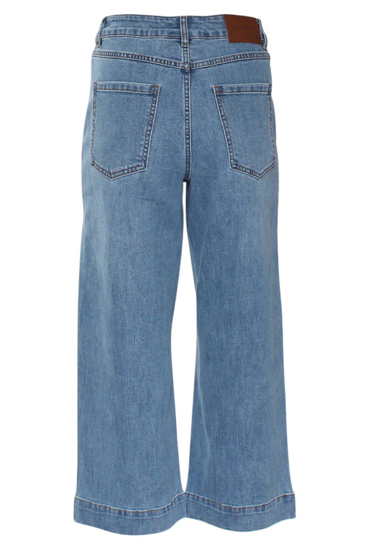 RANT & RAVE Etta Wide Leg Cropped Jeans - Light Wash