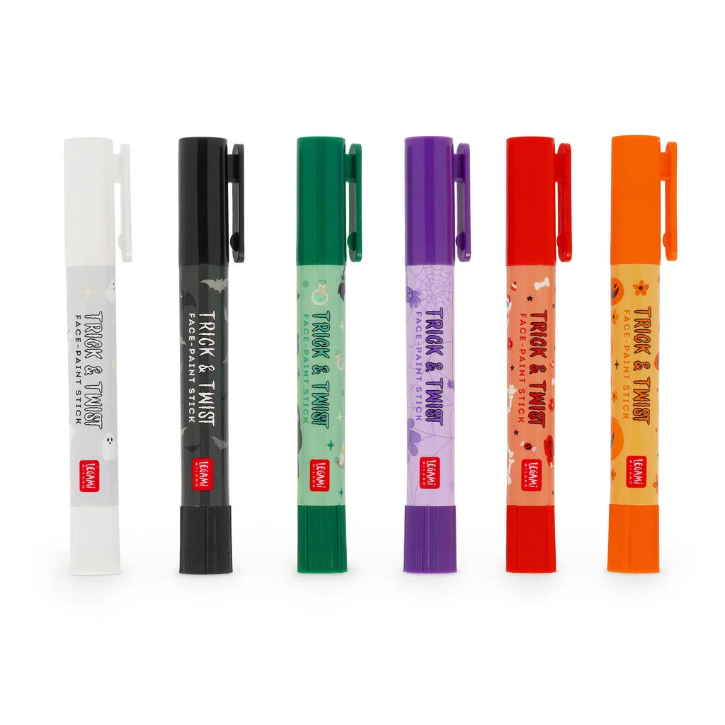 LEGAMI Halloween Set of Six Face-Paint Sticks - Trick & Twist