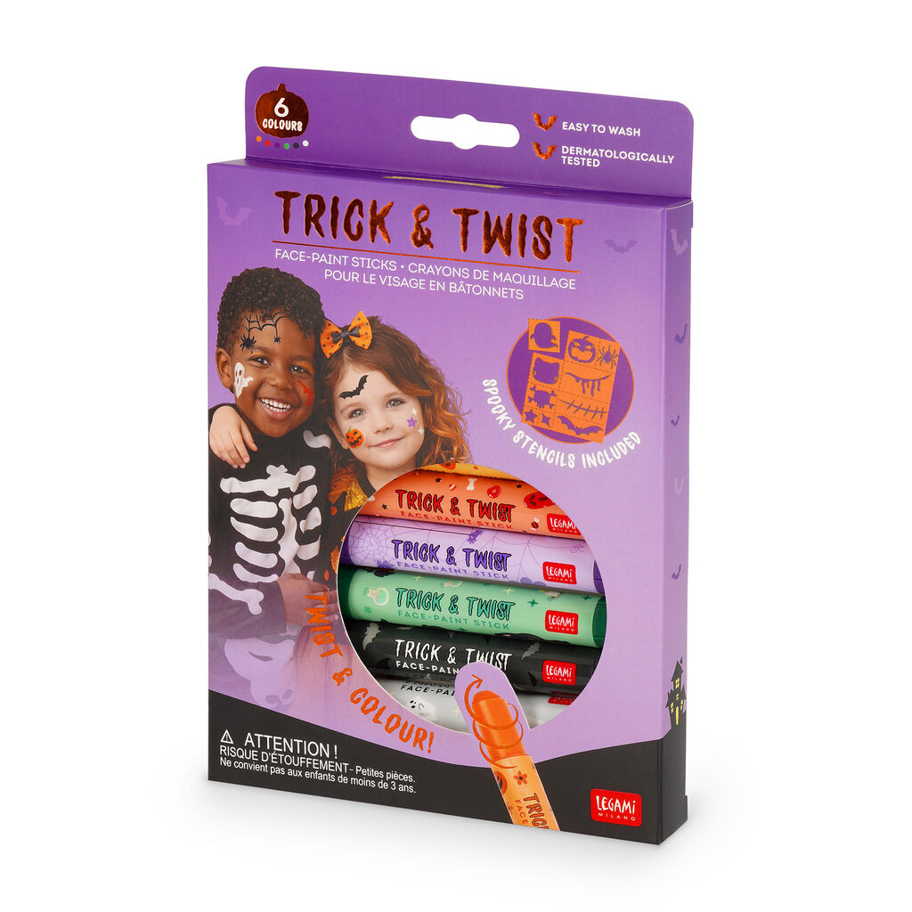 LEGAMI Halloween Set of Six Face-Paint Sticks - Trick & Twist