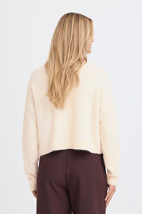 FRANSA Kenfra Embellished Cardigan - Cream