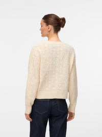 VERO MODA Aries Long Sleeve O-Neck- Birch