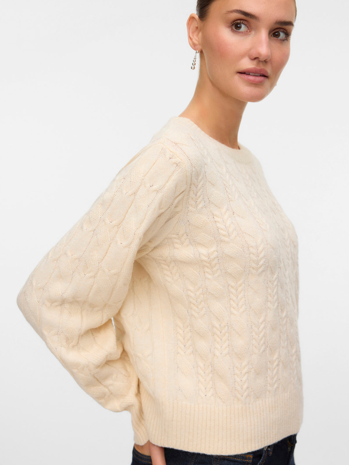 VERO MODA Aries Long Sleeve O-Neck- Birch