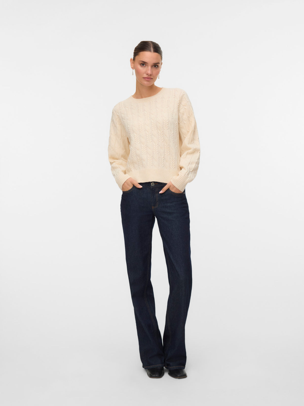 VERO MODA Aries Long Sleeve O-Neck- Birch