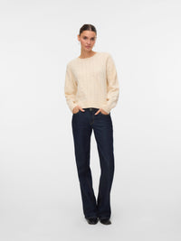 VERO MODA Aries Long Sleeve O-Neck- Birch