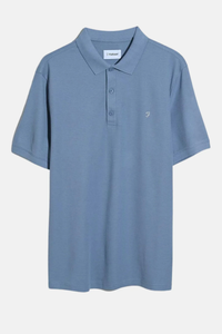 FARAH Hudson SS Men's Polo Shirt - Soft Blue