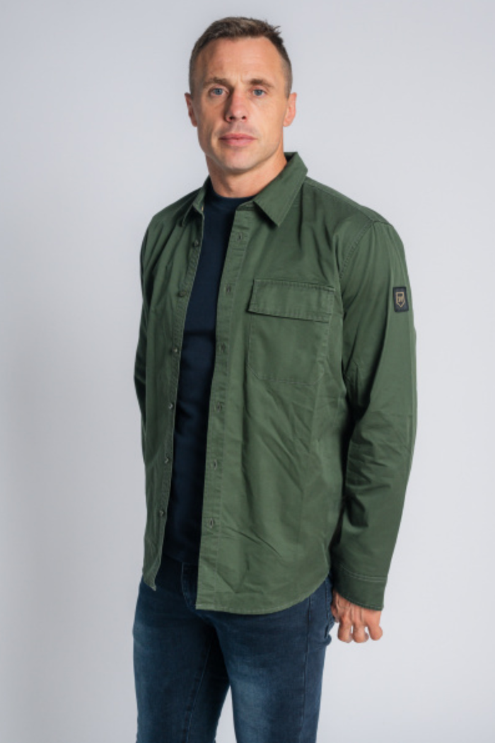 XV KINGS by Tommy Bowe Flounder Shirt - Olive