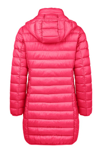 FRANDSEN Longline Padded Coat - Pink