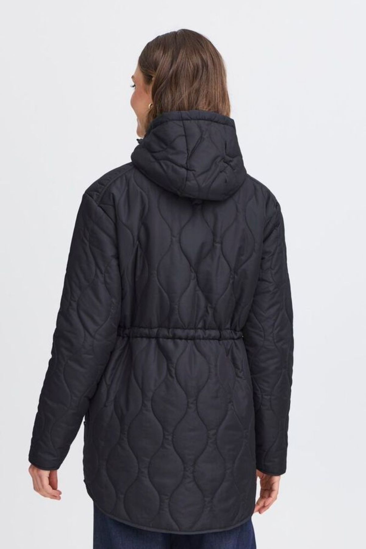 FRANSA Egia Quilted Coat - Navy