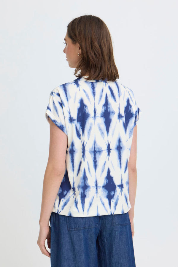 FRANSA Seen V-Neck T-Shirt - Blue