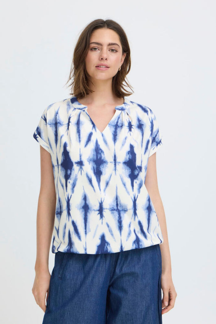 FRANSA Seen V-Neck T-Shirt - Blue