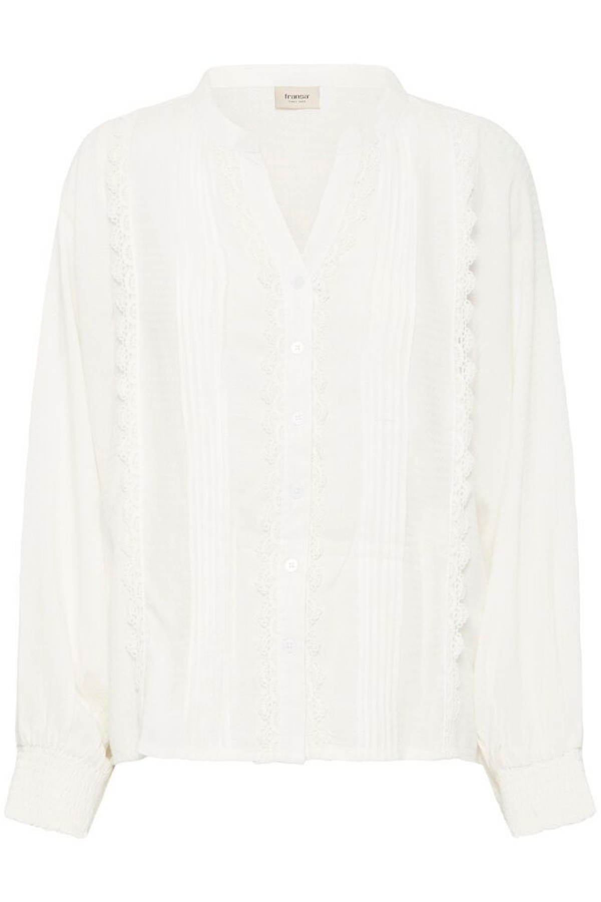 FRANSA Hida Lace Blouse - White