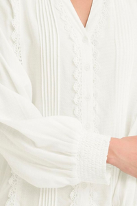 FRANSA Hida Lace Blouse - White
