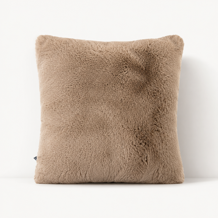 FULLSHIRE Avalon Faux Fur Cushion - Mink 43x43cm