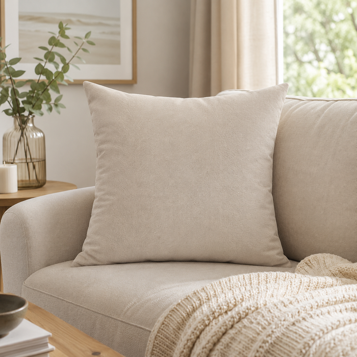 FULLSHIRE Pisa Textured Cushion - Biscuit 55x55cm