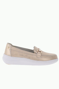 PATRIZIO COMO Furli Slip On Shimmering Loafers - Gold
