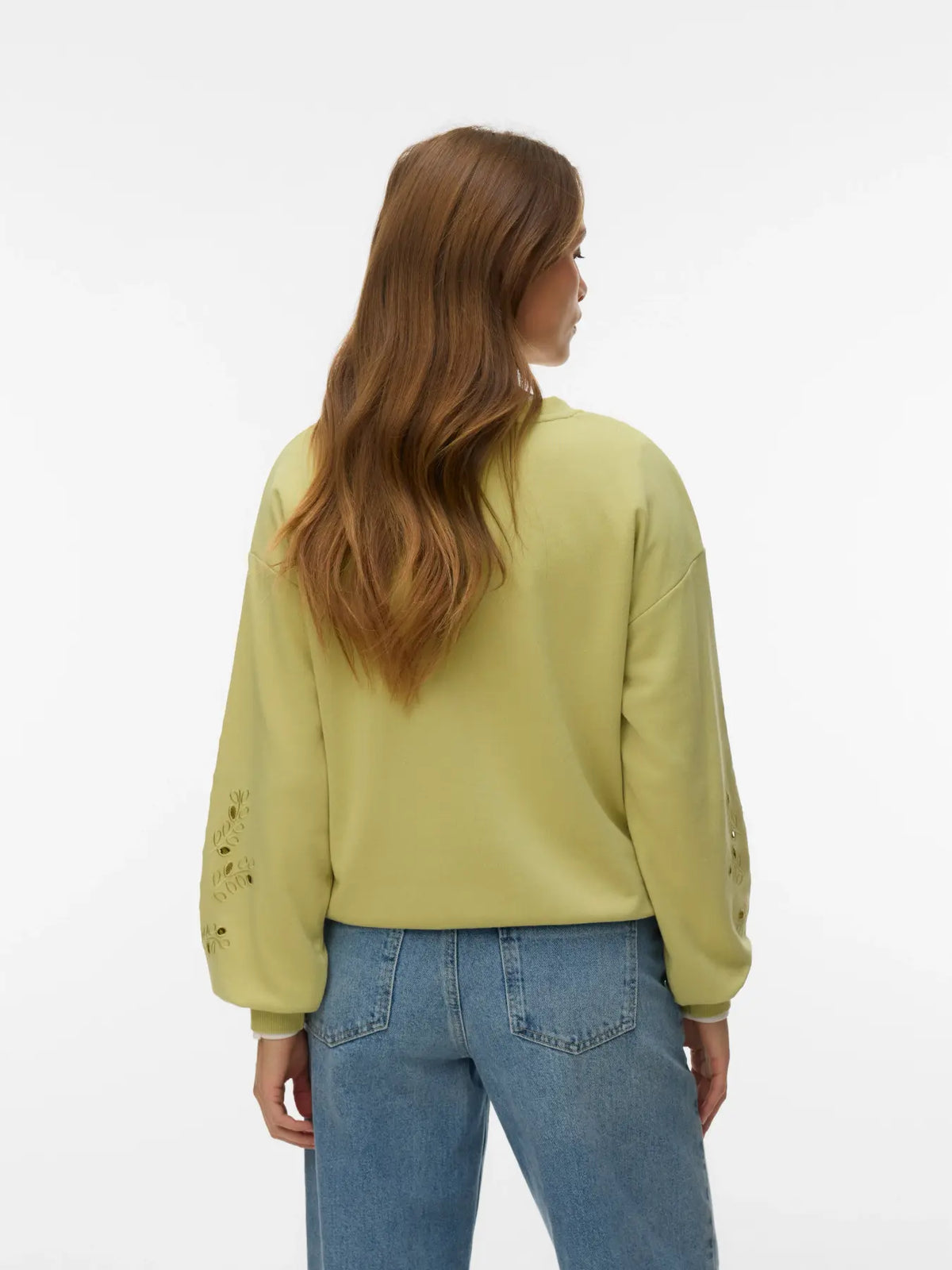 VERO MODA Ellis Long Sleeve Sweatshirt - Pear