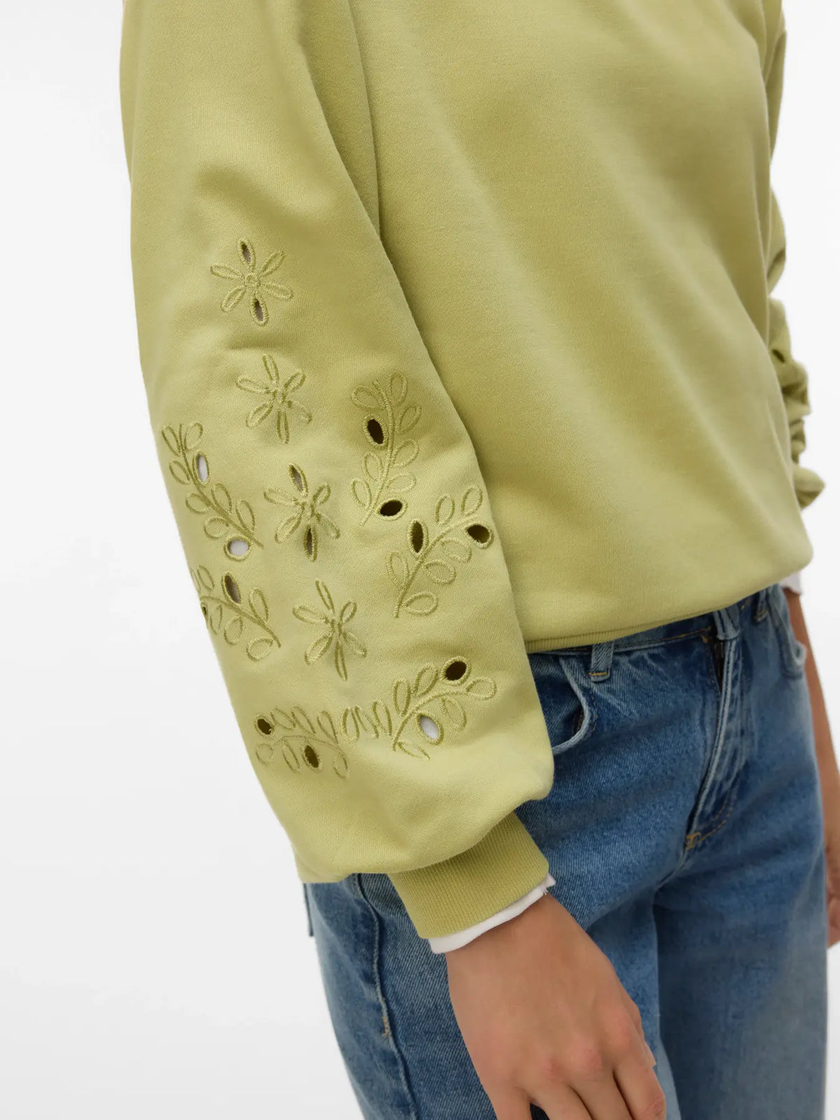 VERO MODA Ellis Long Sleeve Sweatshirt - Pear