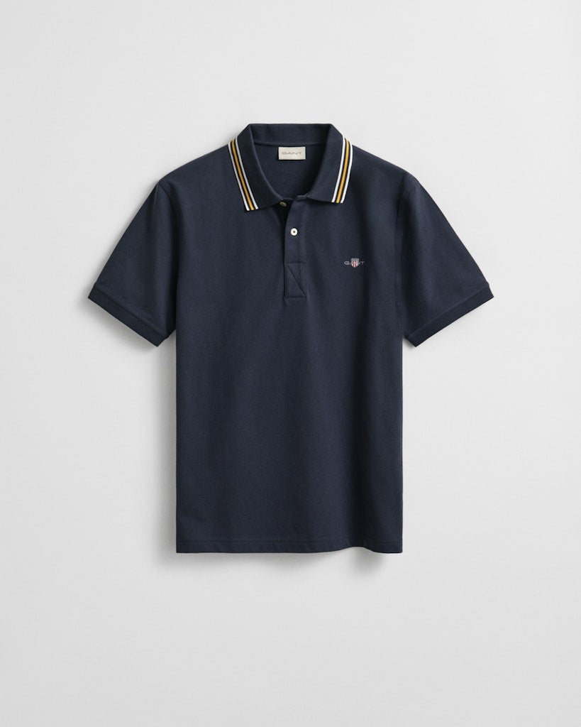 GANT Tipped Polo Shirt - Navy