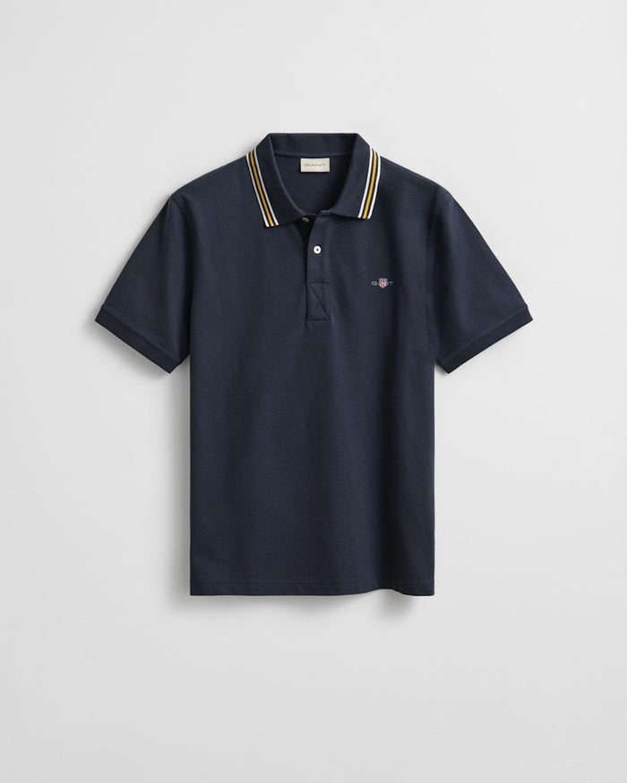 GANT Tipped Polo Shirt - Navy