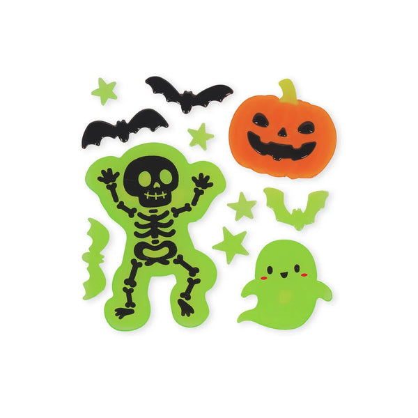 LEGAMI Halloween Set of Gel Window Stickers - Skeleton