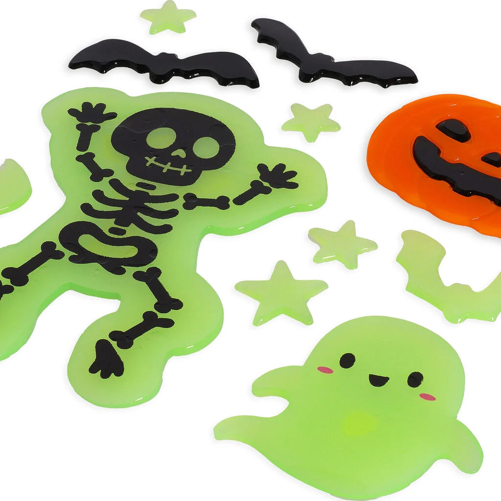 LEGAMI Halloween Set of Gel Window Stickers - Skeleton
