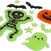 LEGAMI Halloween Set of Gel Window Stickers - Skeleton