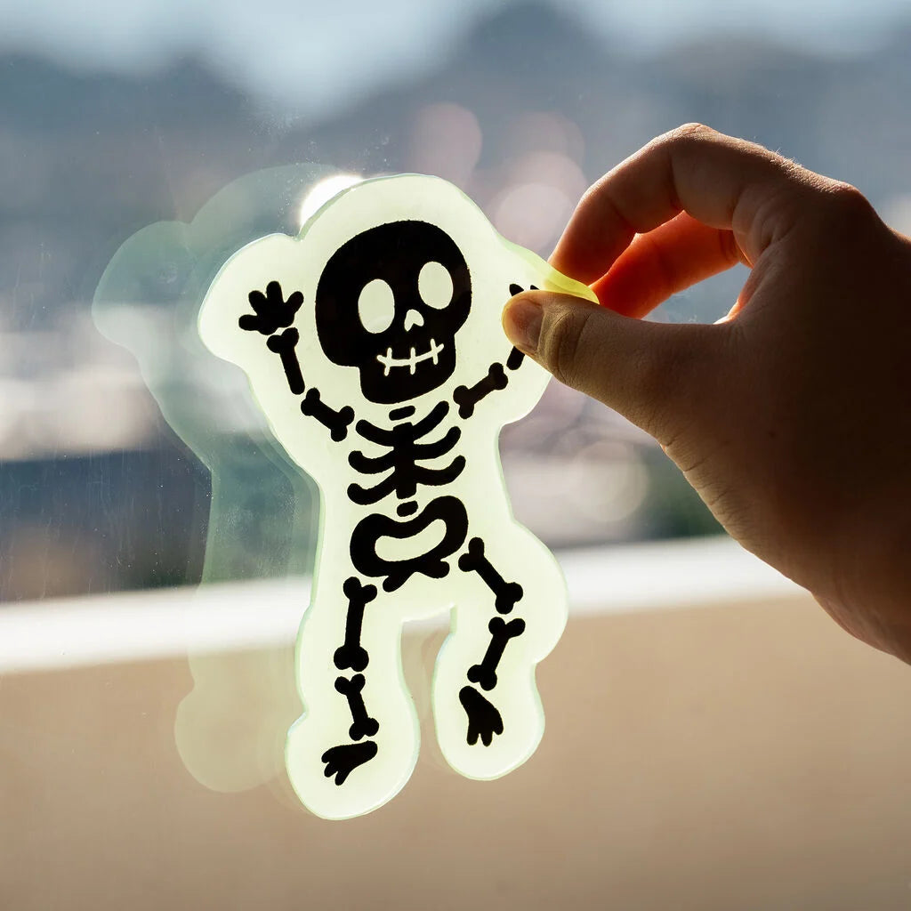 LEGAMI Halloween Set of Gel Window Stickers - Skeleton