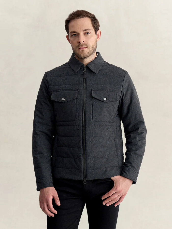GANT Insulated Flannel Jacket - Grey