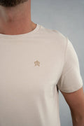 Hills Clothing : Beige Cotton T-Shirt