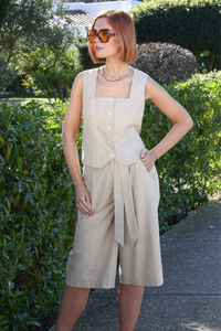 RANT & RAVE Genna Culotte Shorts - Sand