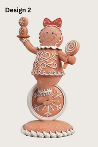 STRAITS Gingerbread on Unicycle Christmas Figurine 27cm - 1 Piece