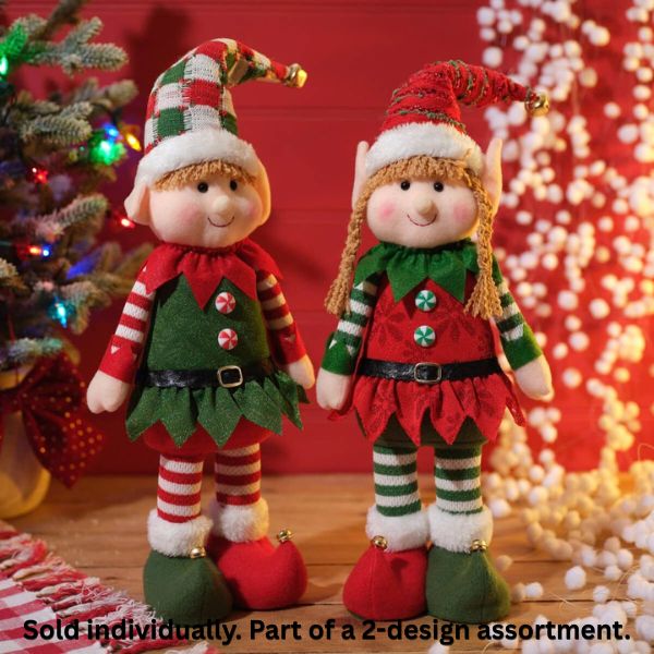 LANGS Elf Crew Plush Boy or Girl Standing Ornament 19.5cm - 1Pc