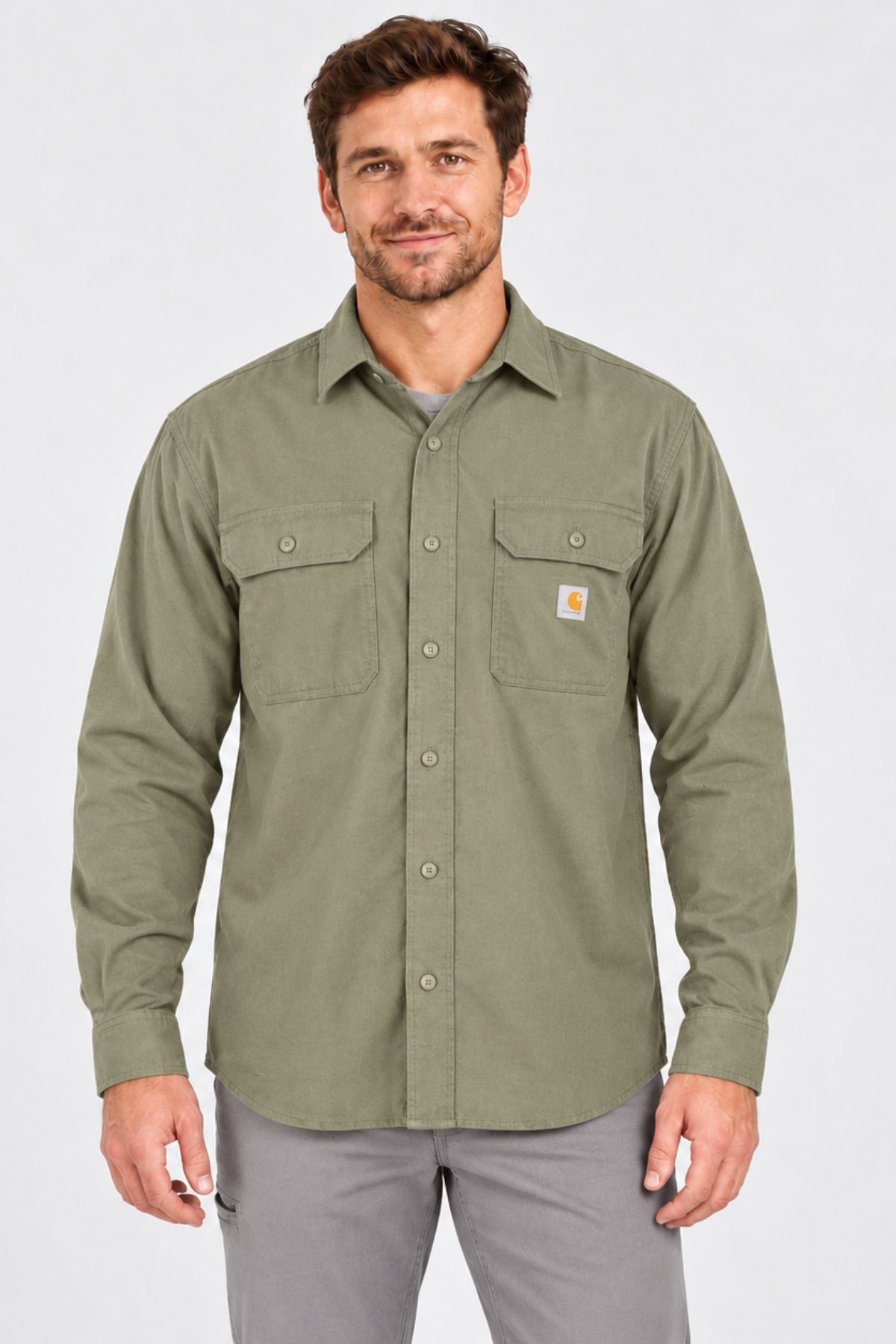 CARHARTT Glenwood Relaxed LS Shirt - Green