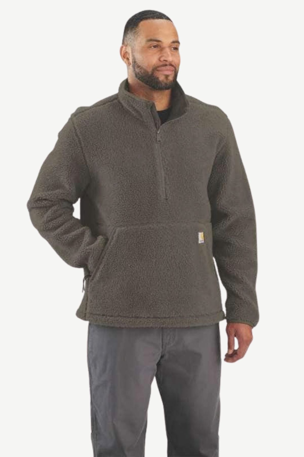 CARHARTT Fairbanks Half Zip Fleece Top - Tarmac
