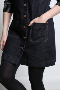 RANT & RAVE Helena Short Denim Dress - Dark Indigo
