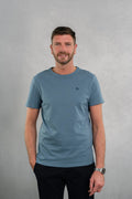 HILLS : Caribbean Blue Cotton T-Shirt