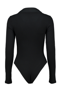 HAILYS Calla Long Sleeve Bodysuit - Black