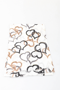 COPE CLOTHING Heart Print Light Scarf