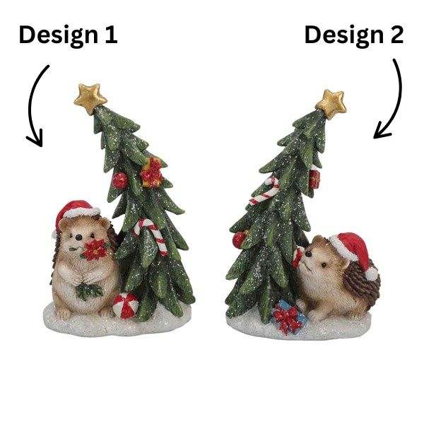 STRAITS Hedgehog and Christmas Tree Figurine 14cm - 1Pc
