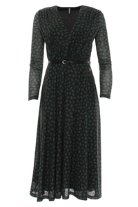 RANT & RAVE Henrietta Long Sleeve Midi Dress - Green