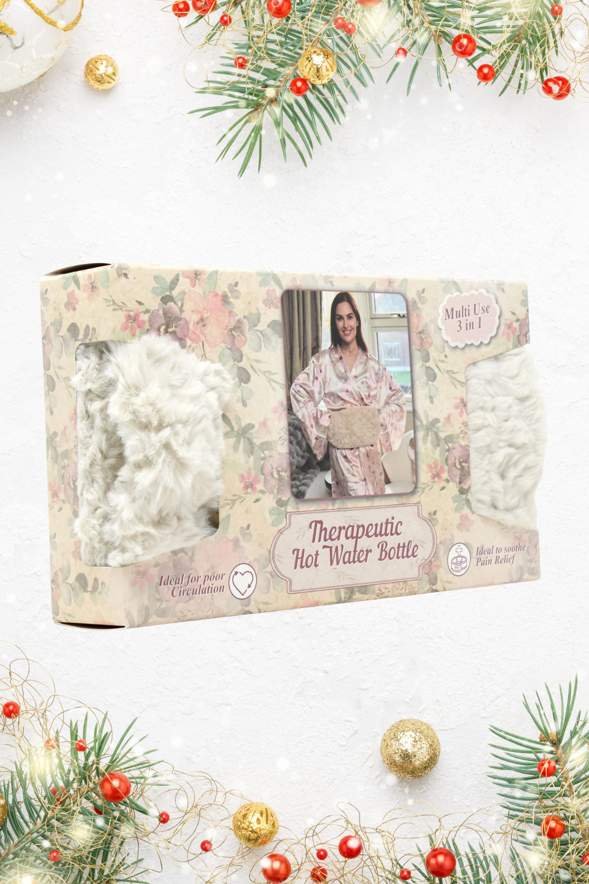 SOMETHING SPECIAL Therapeutic Hot Water Bottle Gift Box - Biscuit