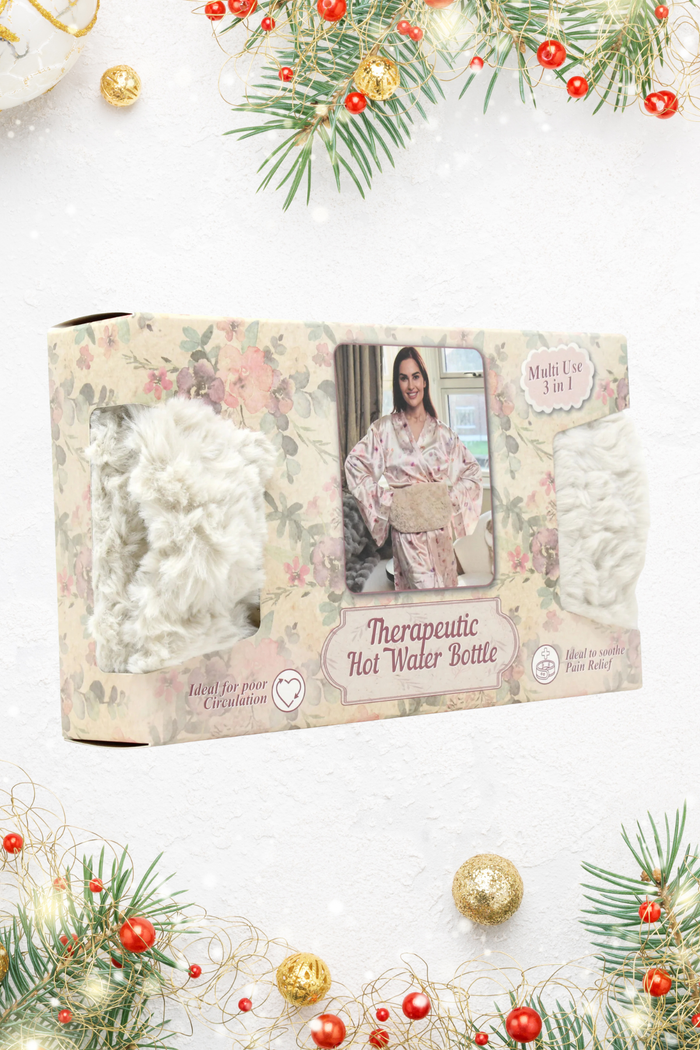SOMETHING SPECIAL Therapeutic Hot Water Bottle Gift Box - Biscuit