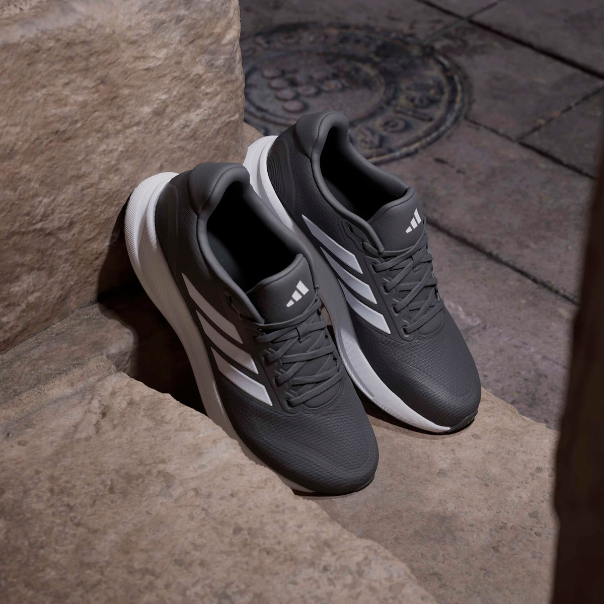 ADIDAS Men's Runfalcon 5 Wide Running Shoes - Black