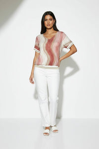 COPE CLOTHING V-Neck Top - Pink Print