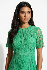 MARC ANGELO Lace Dress - Green