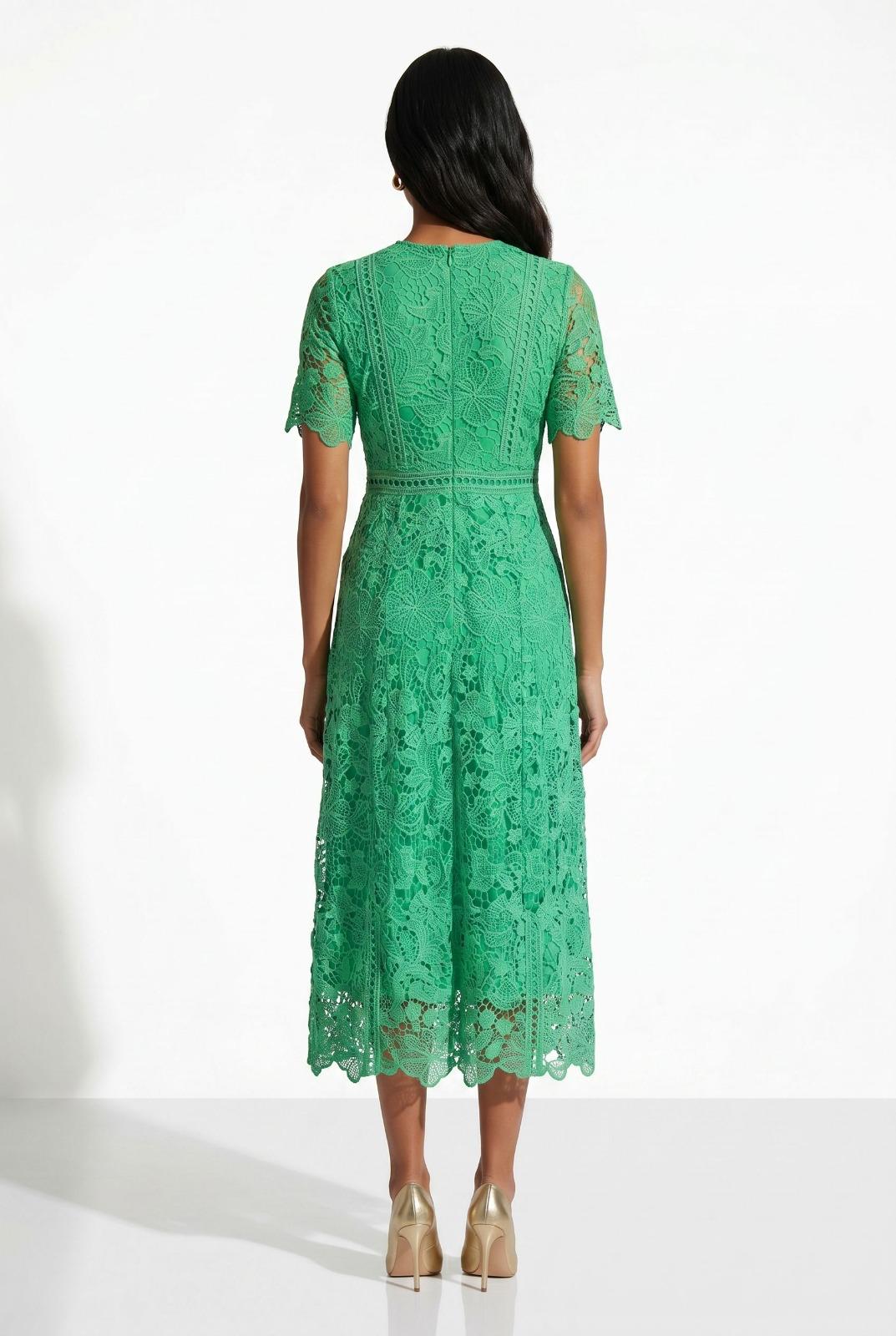 MARC ANGELO Lace Dress - Green