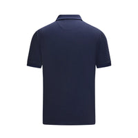 6TH SENSE Jacq Textured Short Sleeve Polo Shirt - Navy