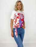 MARC ANGELO : Flower Print T-Shirt